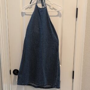 Abercrombie & Fitch Denim Blue Halter Mini Dress